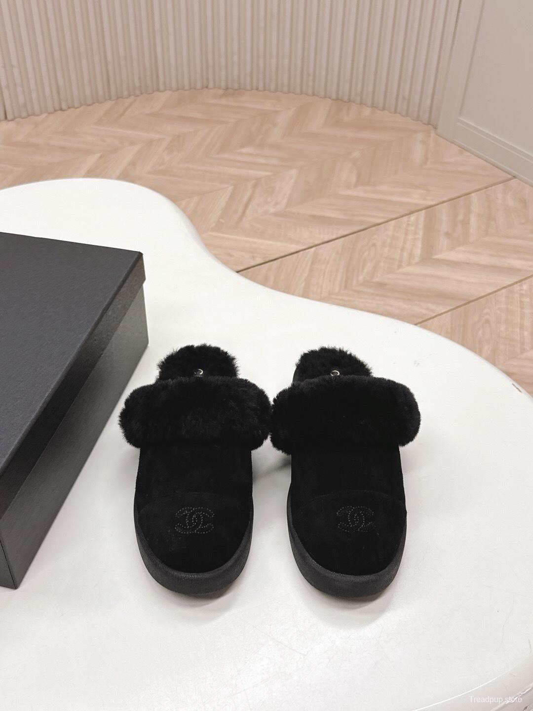 Chanel 2025/SS Fall Winter New Fur Slippers Half-Drag - KFY00310
