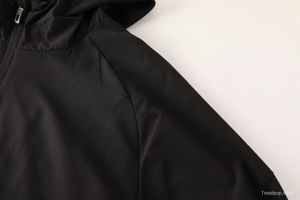 2025 Adidas Black Half Zipper Jacket+Long Pants S-2XL