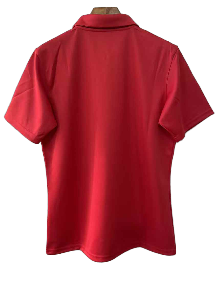25/26 F1 Scuderia Ferrari Red with White Shoulder Stripes Polo Jersey