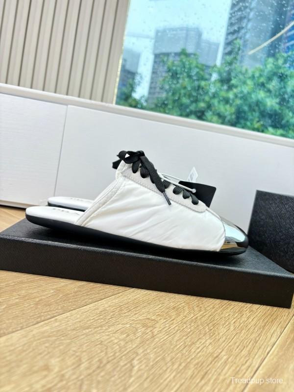 Prada Metal Toe Thin Sole Trainer Casual Shoes - LY00270