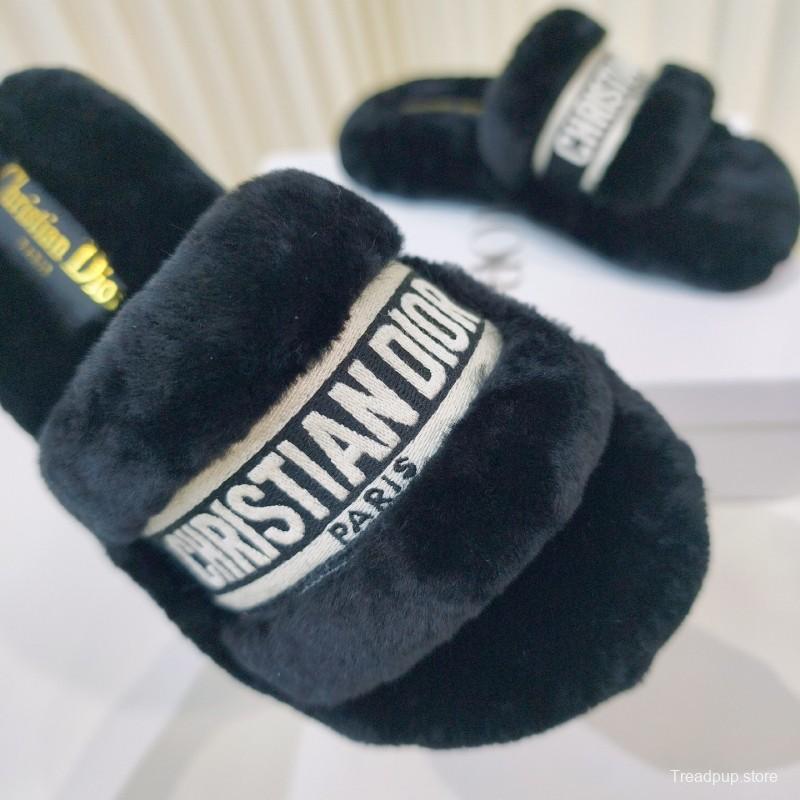 Dior Metal Buckle Wool Slippers Series - 2025SS