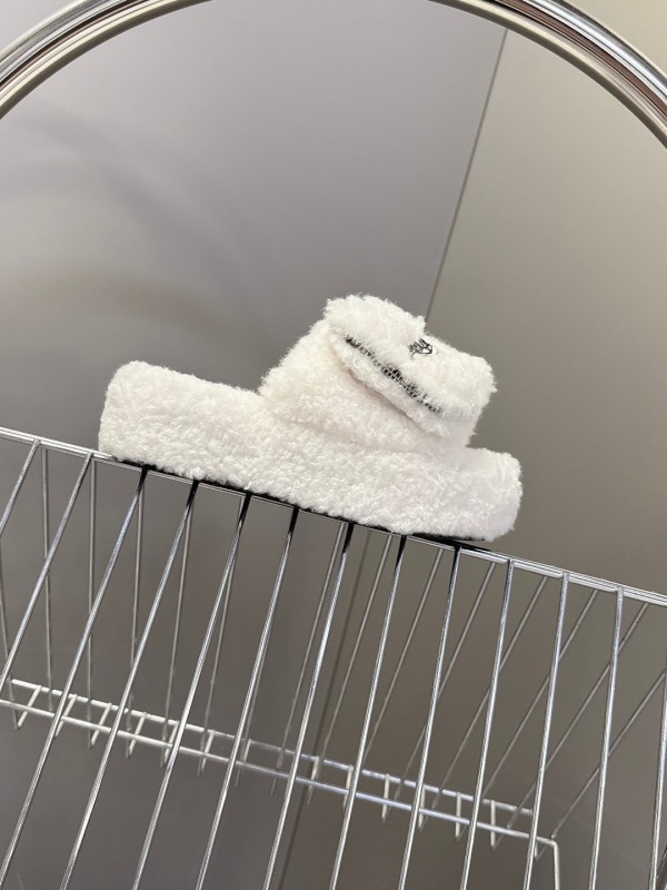 Balenciaga 2025 SS Couple Edition Coca-Cola Fur Slides - KFY00230