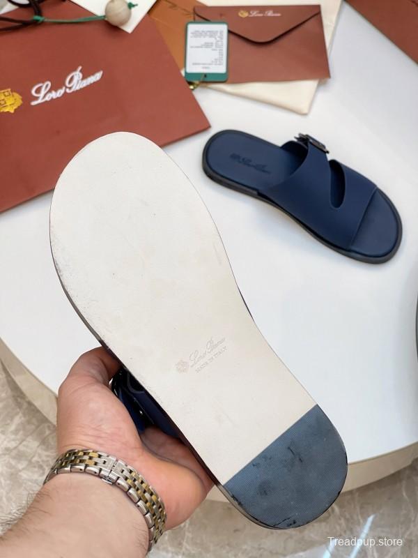 Loro Piana Spring Summer 2025 Men's Slippers with High-Quality Stitching and Comfortable Sole - AS00250