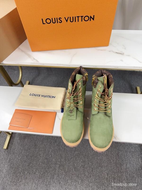 Timberland x LV Monogram Ankle Boots Waterproof Suede - LY00380