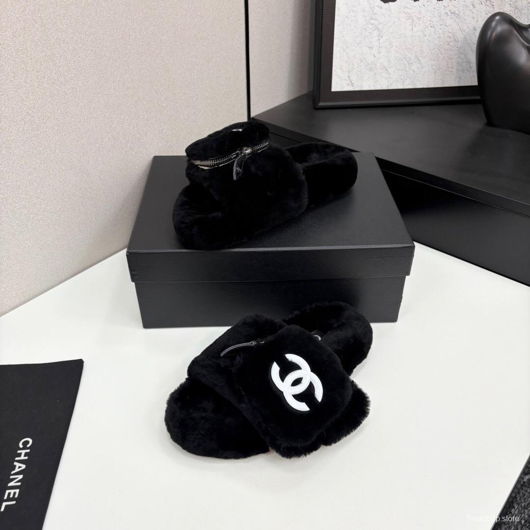 Chanel 2025 SS New Color Fur Slippers - LY00270