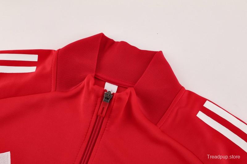 2025 Adidas Red Full Zipper Jacket+Long Pants