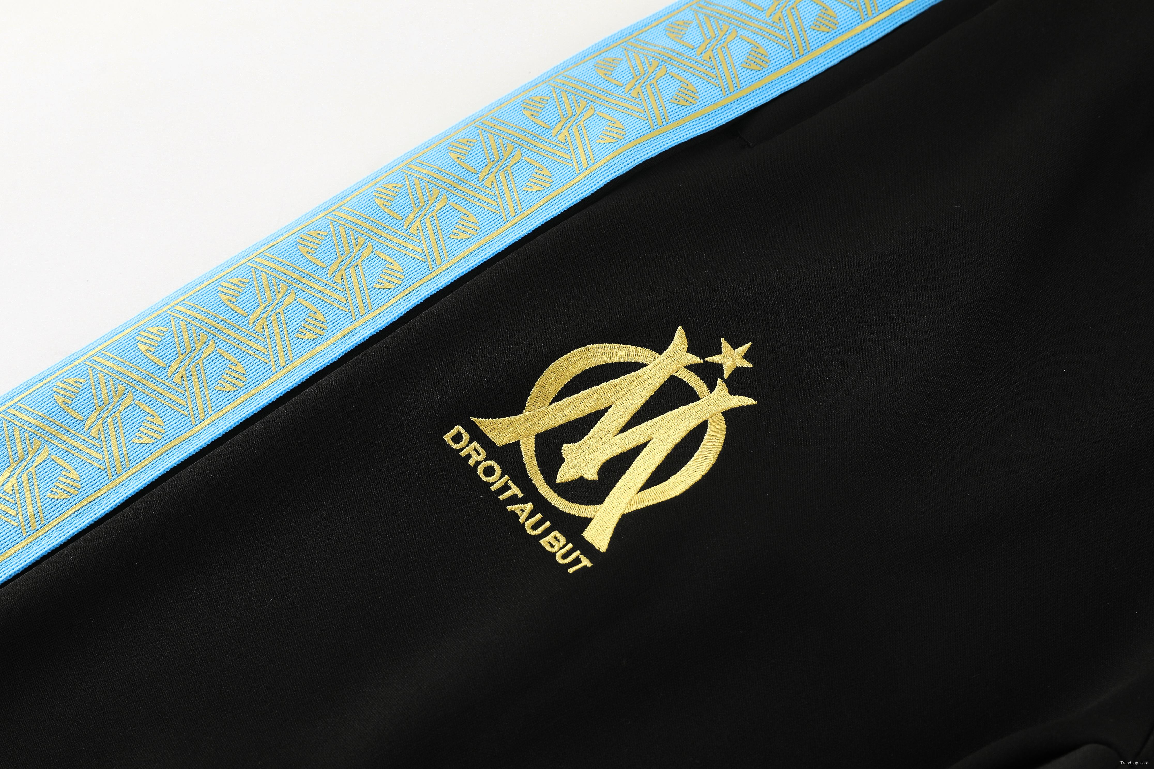 25/26 Olympique Marseille Black Full zipper Jacket Tracksuit+ long pants