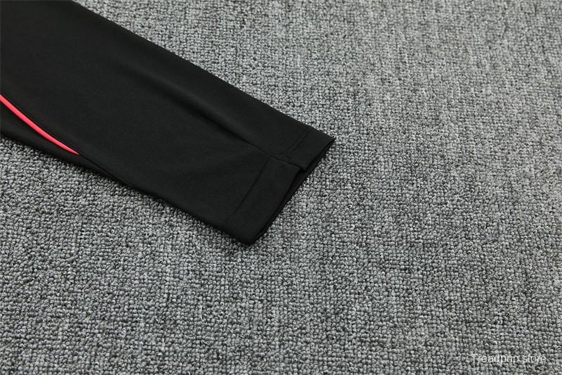 26/27 Brazil Black & Red Half Zipper Jacket Tracksuit + Long Pants