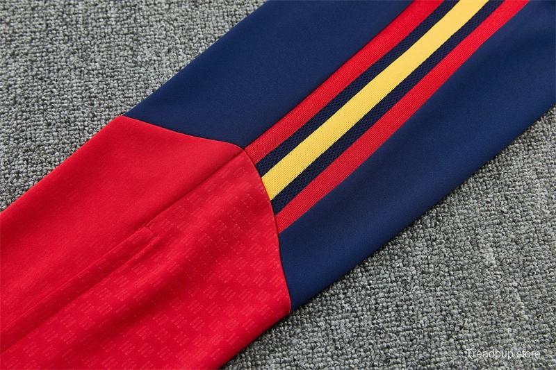 26/27 Spain Away White Half Zipper Jacket Tracksuit + Long Pants