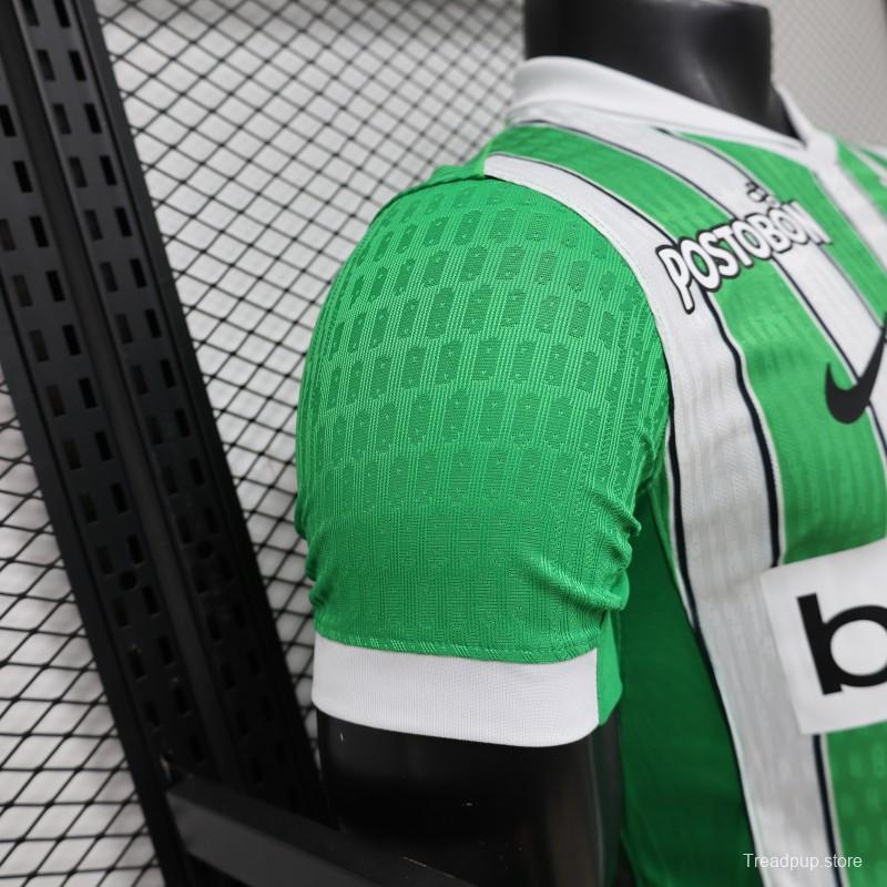 Player Version 26/27 Atlético Nacional Green & White with Vertical Stripe Home Jersey