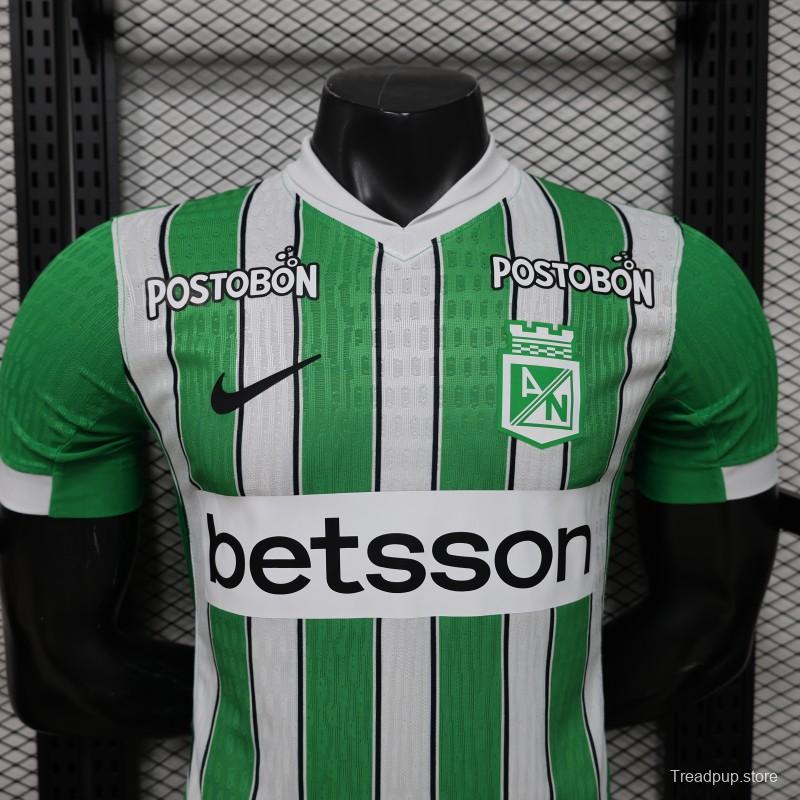 Player Version 26/27 Atlético Nacional Green & White with Vertical Stripe Home Jersey
