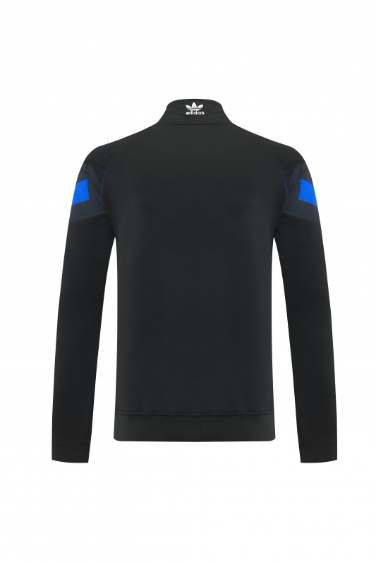 2026/27 Adidas Originals Black & Royal Blue Full Zipper Jacket Tracksuit + Long Pants