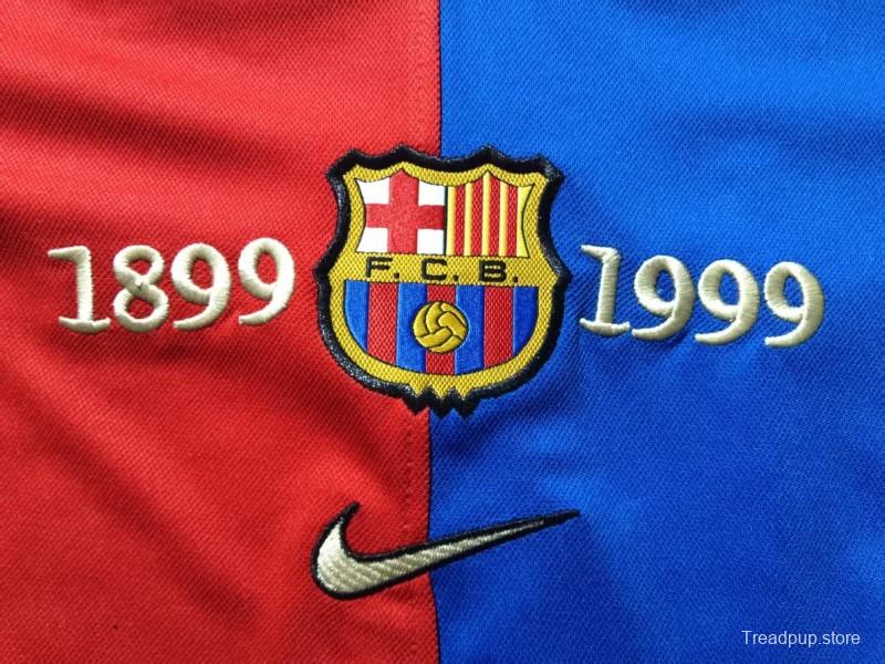 Retro 1899/1999 Kids Barcelona Centennial Long Sleeve Jersey