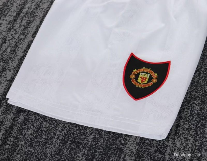 Retro Kids 98/99 Manchester United White Away Jersey