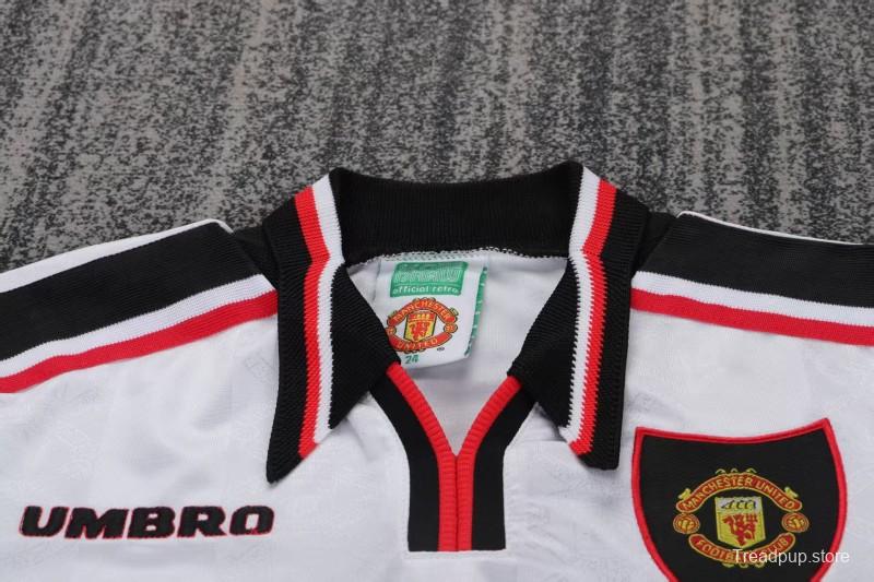Retro Kids 98/99 Manchester United White Away Jersey