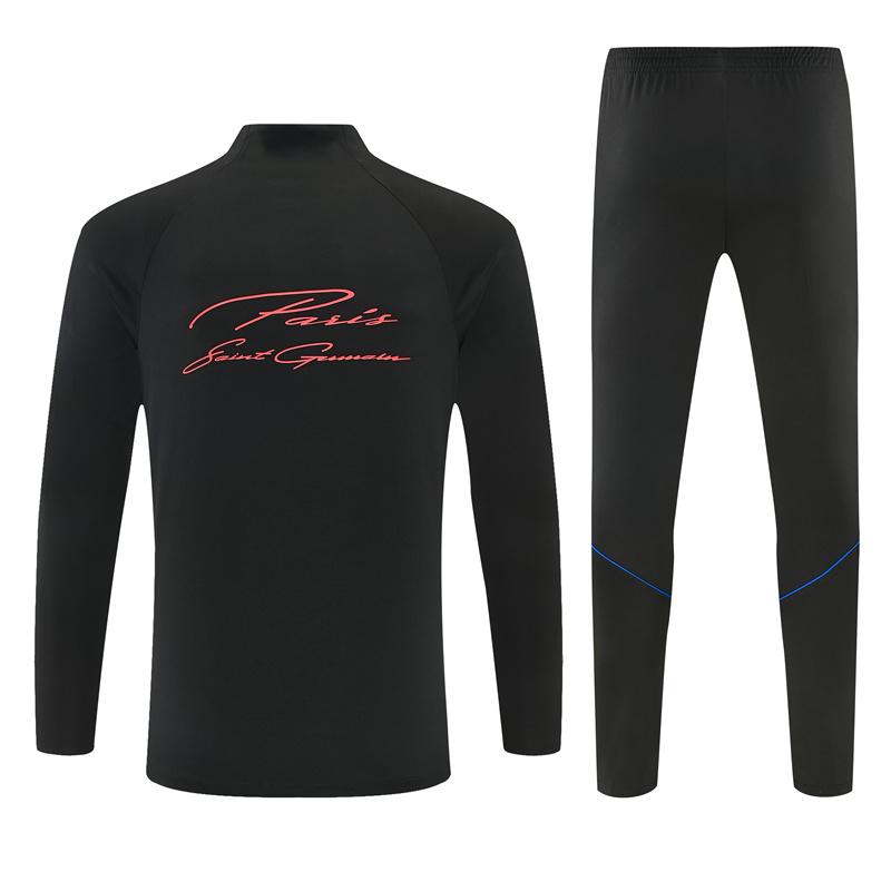 Player Version 26/27 Paris Black Half Zipper Jacket+Long Pants