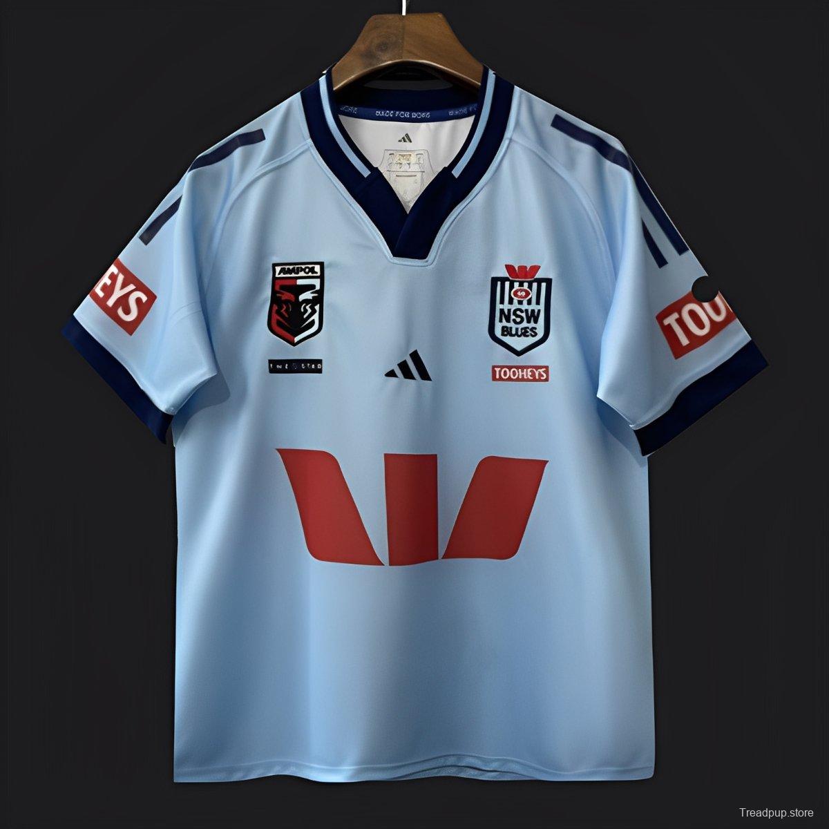 2026 NSW Blues Sky Blue with Navy Trim  Jersey