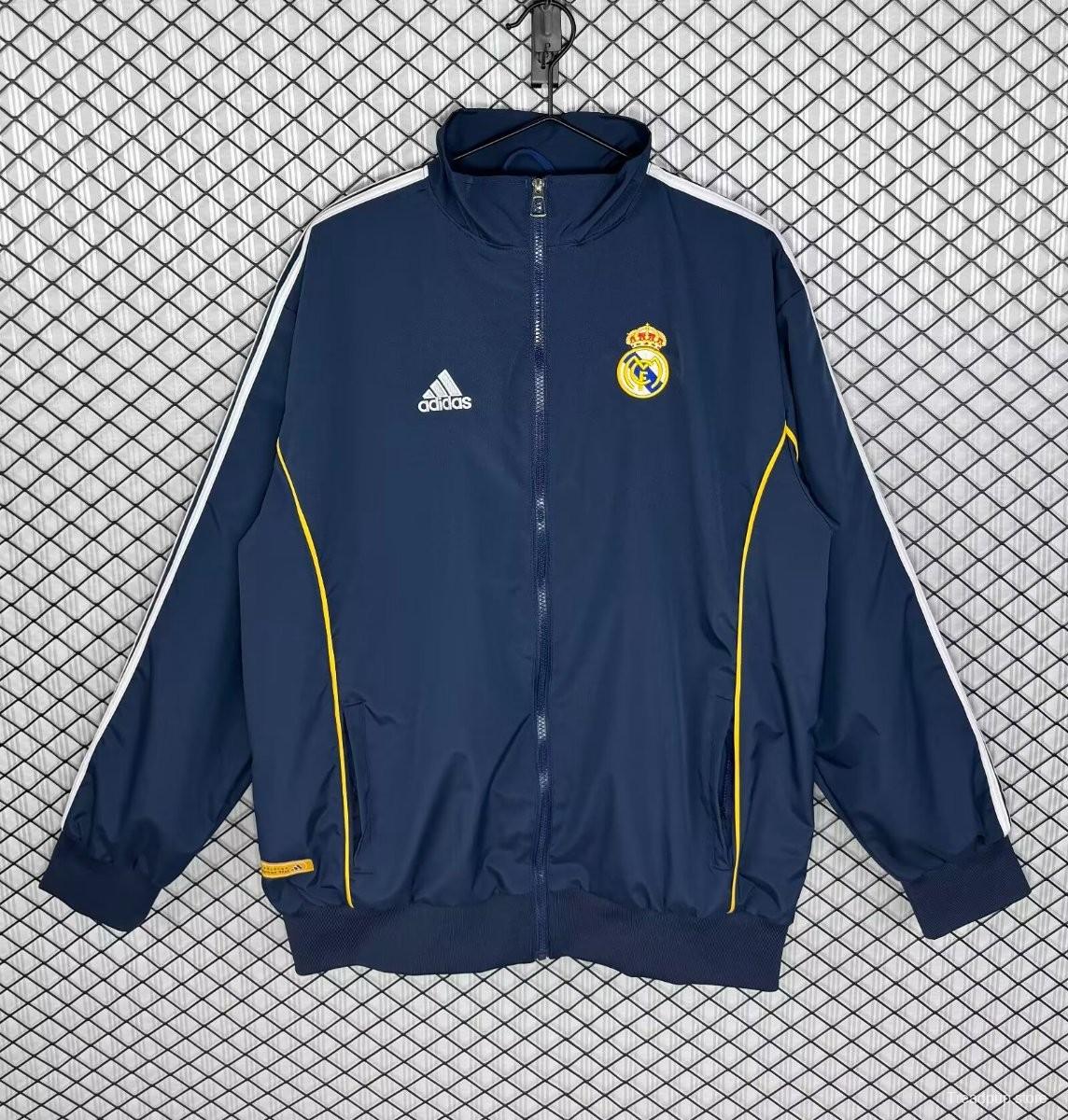 Retro 99/00 Real Madrid Navy Windbreaker