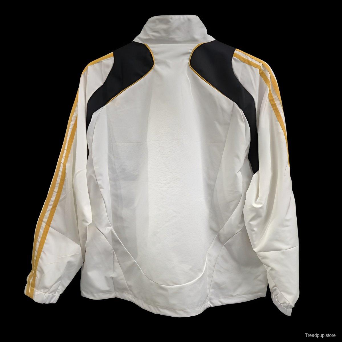 25/26 Germany White with Black Full Zipper Windbreaker