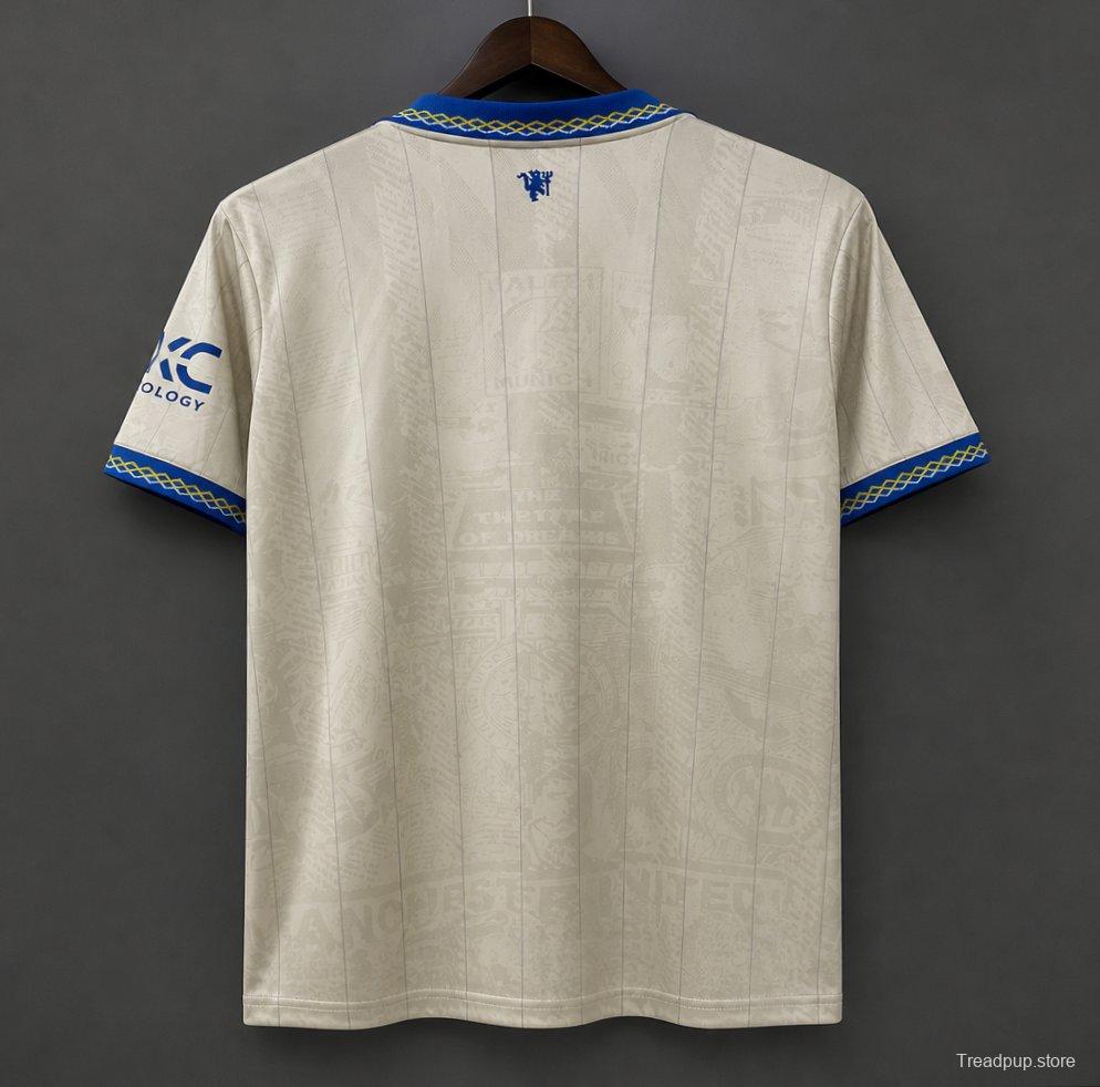 26/27 Manchester United Third Concept Cream Blue Jersey