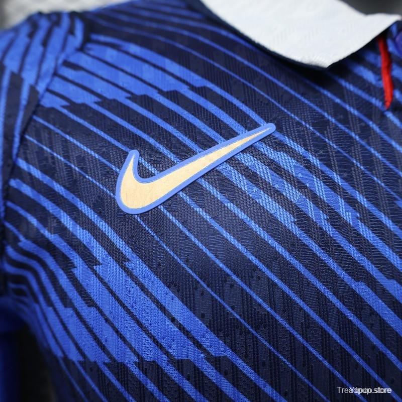 Player Version 2026 France Home Long Sleeve Jersey