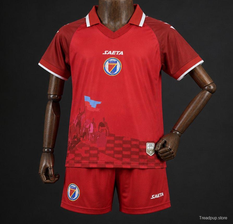 2026 Kids Haiti World Cup Third Red Jersey