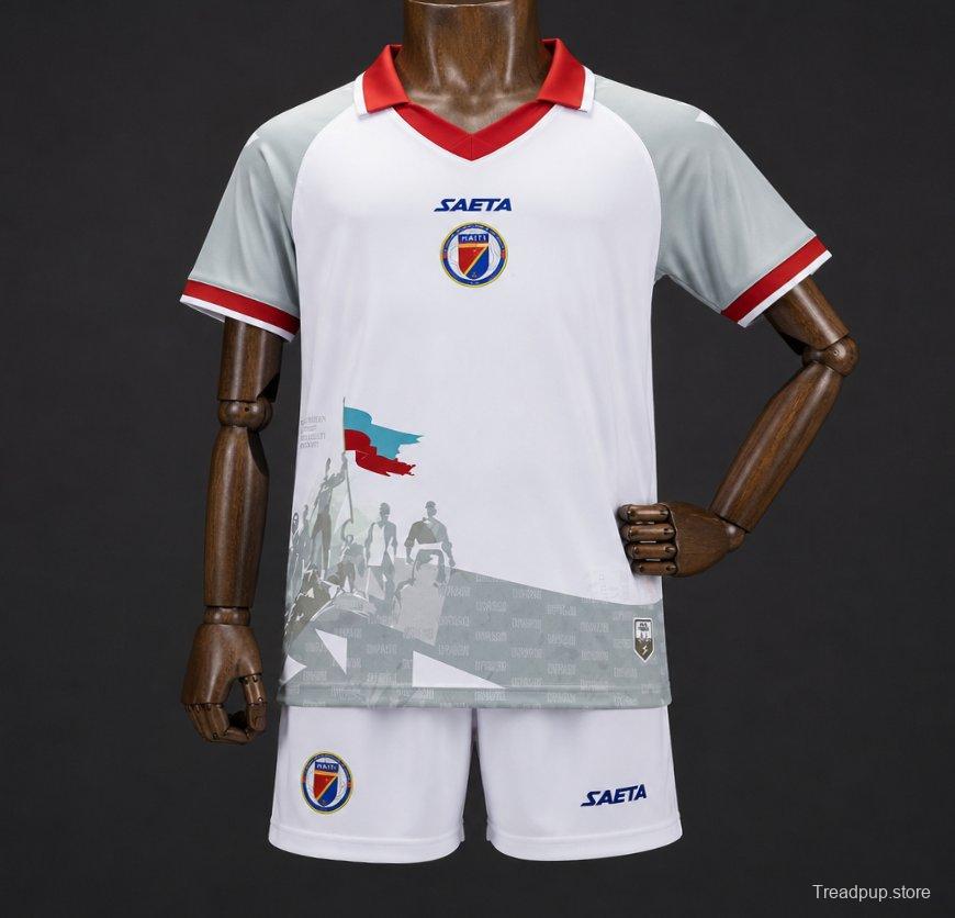 2026 Kids Haiti World Cup Third White Jersey