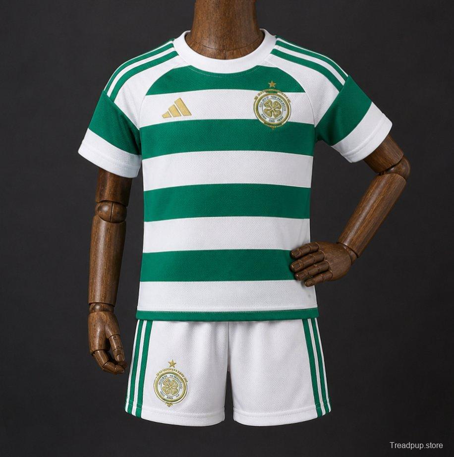 26/27 Kids Celtic Home Jersey -No Sponsors