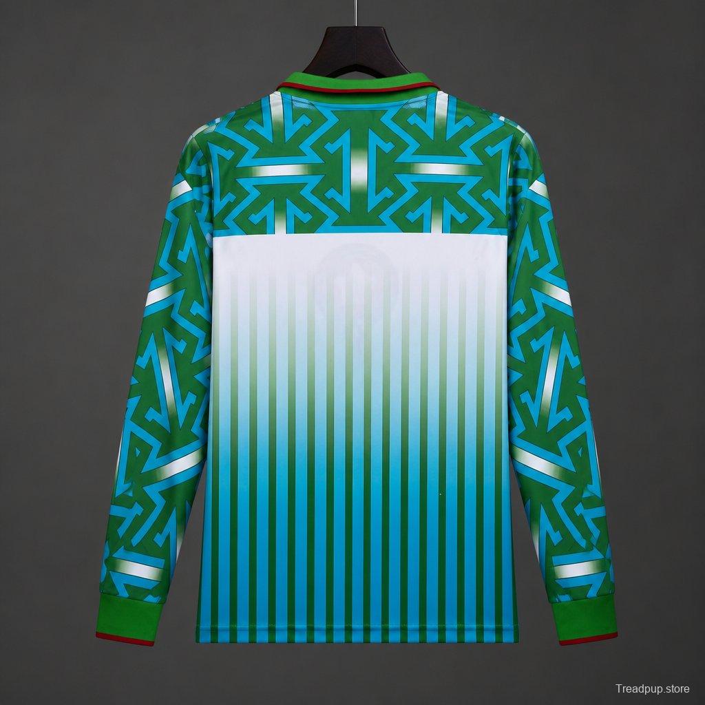 Retro 1994 Morocco Home Away Green Long Sleeve Jersey