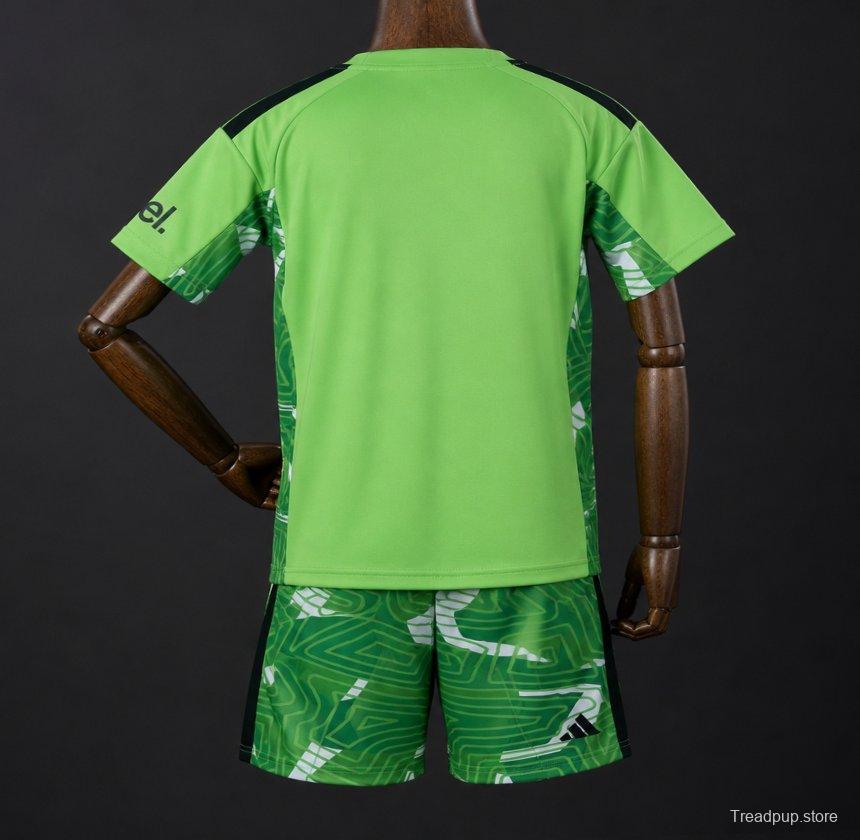 26/27 Kids Arsenal Goalkeeper Neon Green/Dark Green Jersey