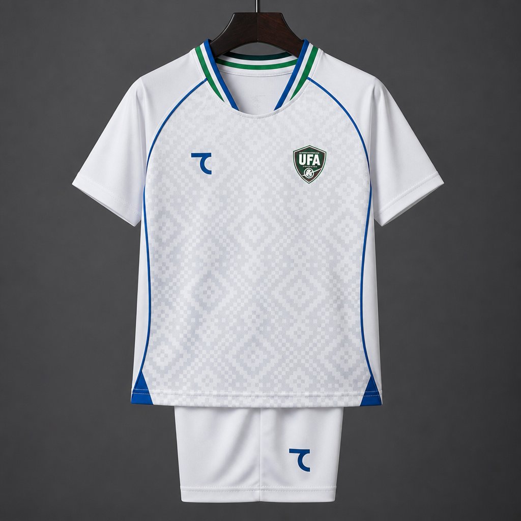 2026 Kids Uzbekistan Away White Jersey